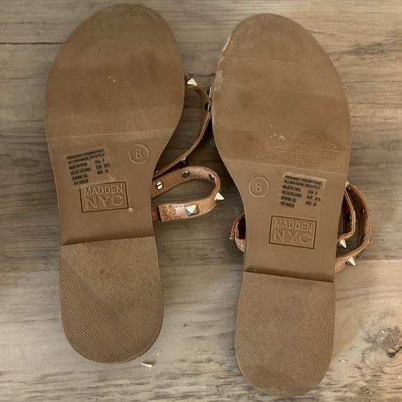 MADDEN NYC Nude Women Studded Strap Sandal 8 - Picture 6 of 7